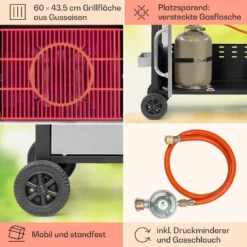 Tomahawk Gasgrill 3 X 3,6 KW Brenner 60 X 43,5 Cm Grill Edelstahl -Haushaltsgerätegeschäft 10034711 de 0005 usp