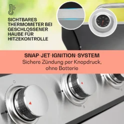 Tomahawk Gasgrill 5x3,6 KW + 2,7 KW Brenner 80x43,5 Cm Grill Edelstahl 10 Tomahawk Gasgrill 5x3,6 KW + 2,7 KW Brenner 80x43,5 Cm Grill Edelstahl -Haushaltsgerätegeschäft 10034712 de 0004 usp