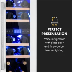 Vinovilla 17 Built-In Duo Zweizonen-Weinkühlschrank 53l 17 Fl. 3-Farben Glastür -Haushaltsgerätegeschäft 10034725 yy 0008 logo Klarstein Vinovilla 17 2 Zonen Weinkuehlschrank weiss