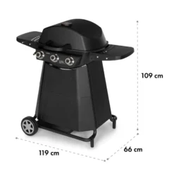 Vanquish Gasgrill 3 Edelstahlbrenner 3 X 3 KW 63,5 X 45 Cm Grillfläche 17 Vanquish Gasgrill 3 Edelstahlbrenner 3 X 3 KW 63,5 X 45 Cm Grillfläche -Haushaltsgerätegeschäft 10034805 yy 0009 logo Klarstein Vanquish Gasgrill schwarz