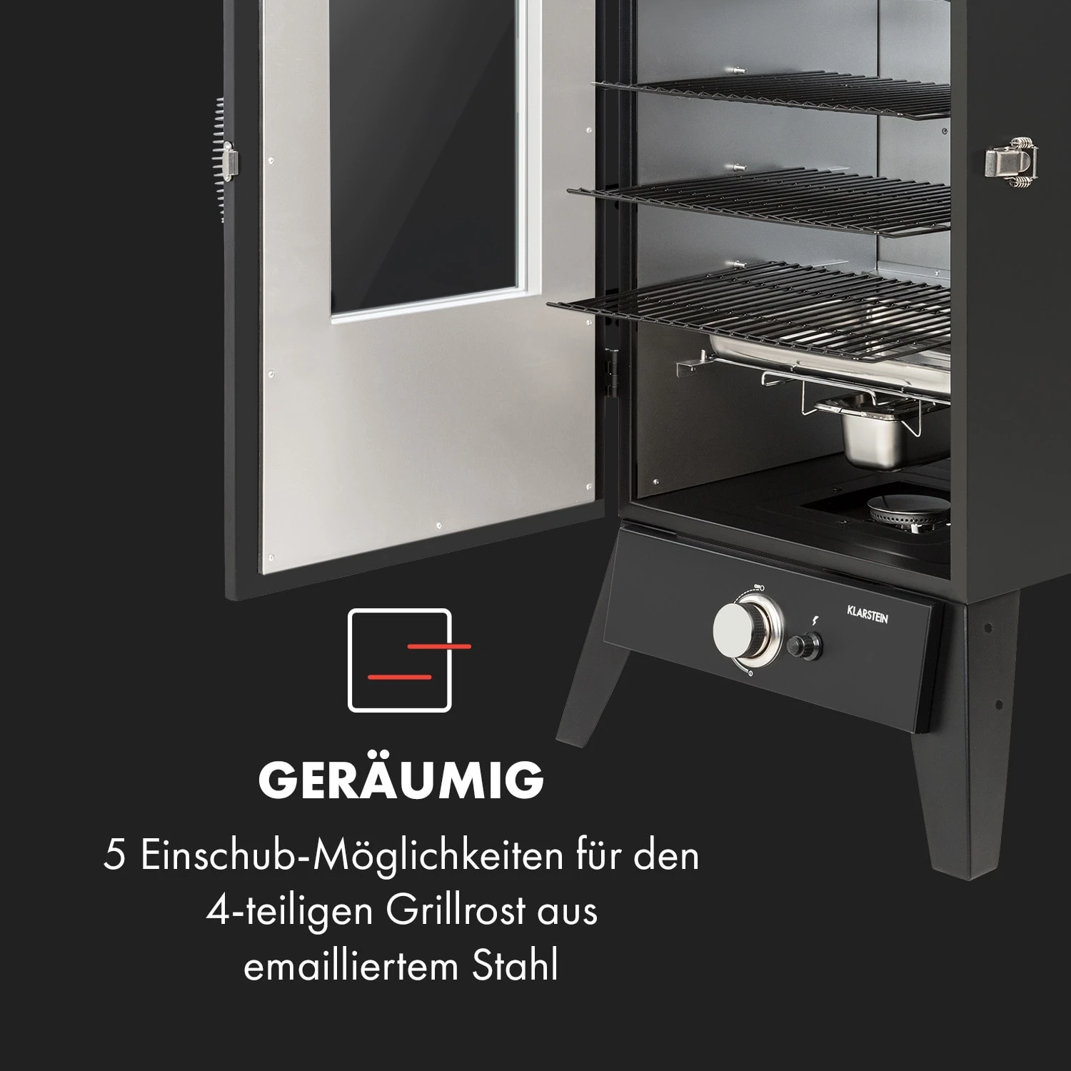 Pasadena Gas-Räuchergrill 2,5 KW Heizleistung 180 °C / 350 °F Max. 5 Pasadena Gas-Räuchergrill 2,5 KW Heizleistung 180 °C / 350 °F Max. – Bild 5