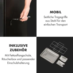 Pasadena Gas-Räuchergrill 2,5 KW Heizleistung 180 °C / 350 °F Max. 18 Pasadena Gas-Räuchergrill 2,5 KW Heizleistung 180 °C / 350 °F Max. -Haushaltsgerätegeschäft 10034818 de 0009 logo