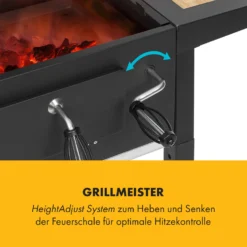 Meat Machine Holzkohlegrill BBQ 45x32,5cm Thermometer Bodenrollen 12 Meat Machine Holzkohlegrill BBQ 45x32,5cm Thermometer Bodenrollen -Haushaltsgerätegeschäft 10034819 de 0004 logo