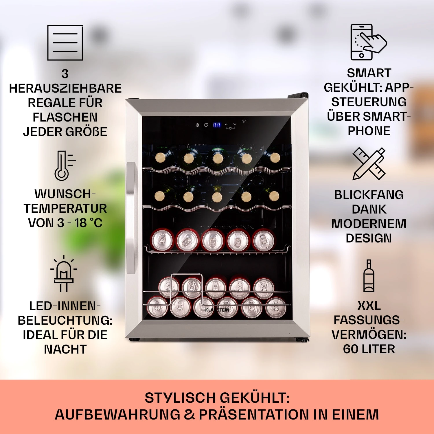 Coachella 60 Kühlschrank 60 Liter WiFi-Funktion Hintergrundbeleuchtung 2 Coachella 60 Kühlschrank 60 Liter WiFi-Funktion Hintergrundbeleuchtung – Bild 2