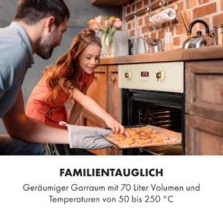 Elizabeth Einbaubackofen Retro 2200W 70L 50 - 250 °C Timer Display 11 Elizabeth Einbaubackofen Retro 2200W 70L 50 - 250 °C Timer Display -Haushaltsgerätegeschäft 10034881 de 0003 logo