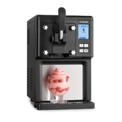 Haushaltsgerätegeschäft 34 Sweet Sundae Eiscrememaschine Kompressor 1,5l Edelstahl Schwarz