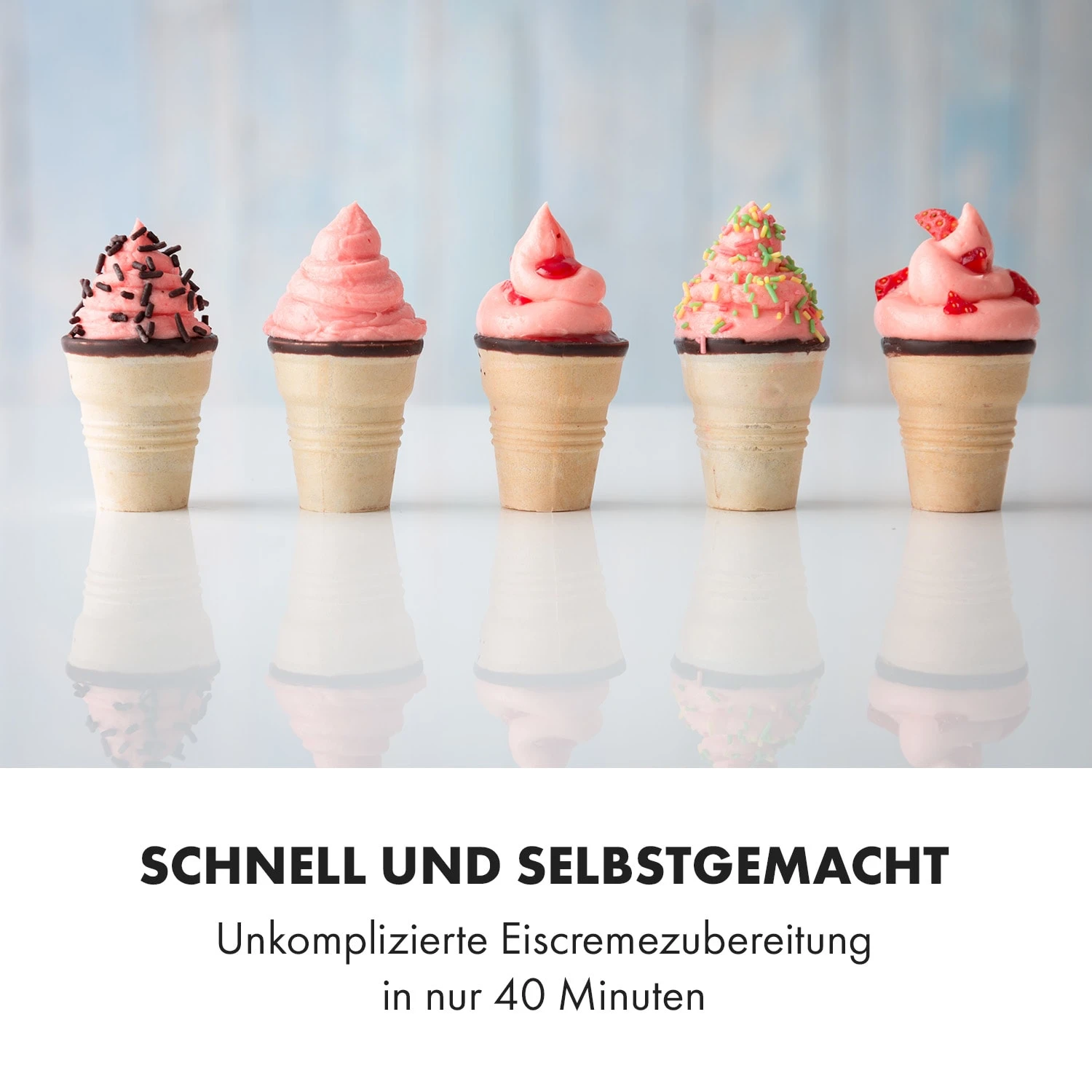 Sweet Sundae Eiscrememaschine Kompressor 1,5l Edelstahl Weiß 2 Sweet Sundae Eiscrememaschine Kompressor 1,5l Edelstahl Weiß – Bild 2