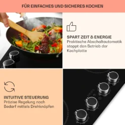 Kochheld 4-Zonen-Induktionskochfeld 6000W Dreh-Regler Glas Schwarz -Haushaltsgerätegeschäft 10034947 de 0004 usp