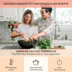 Kochheld 4-Zonen-Induktionskochfeld 6000W Dreh-Regler Glas Schwarz -Haushaltsgerätegeschäft 10034947 de 0005 usp