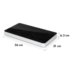 Cookio Kochfeld Induktion Freistehend 3500 W Bis 240 °C Glaskeramik 17 Cookio Kochfeld Induktion Freistehend 3500 W Bis 240 °C Glaskeramik -Haushaltsgerätegeschäft 10034949 yy 0009 logo Klarstein Cookio Doppel Induktionskochfeld schwarz