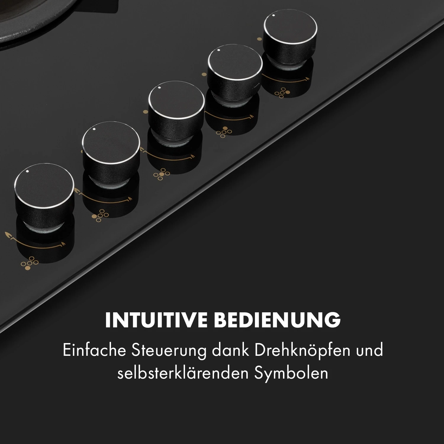 Goldflame 5 Gaskochfeld 5-flammig Messing-Brenner Glaskeramik Schwarz 4 Goldflame 5 Gaskochfeld 5-flammig Messing-Brenner Glaskeramik Schwarz – Bild 4