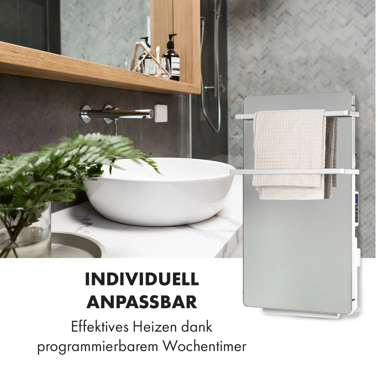 Hot Spot Crystal Flow Badheizer 45x82cm 36m² 2000W 5-40°C LED 8 Hot Spot Crystal Flow Badheizer 45x82cm 36m² 2000W 5-40°C LED – Bild 8
