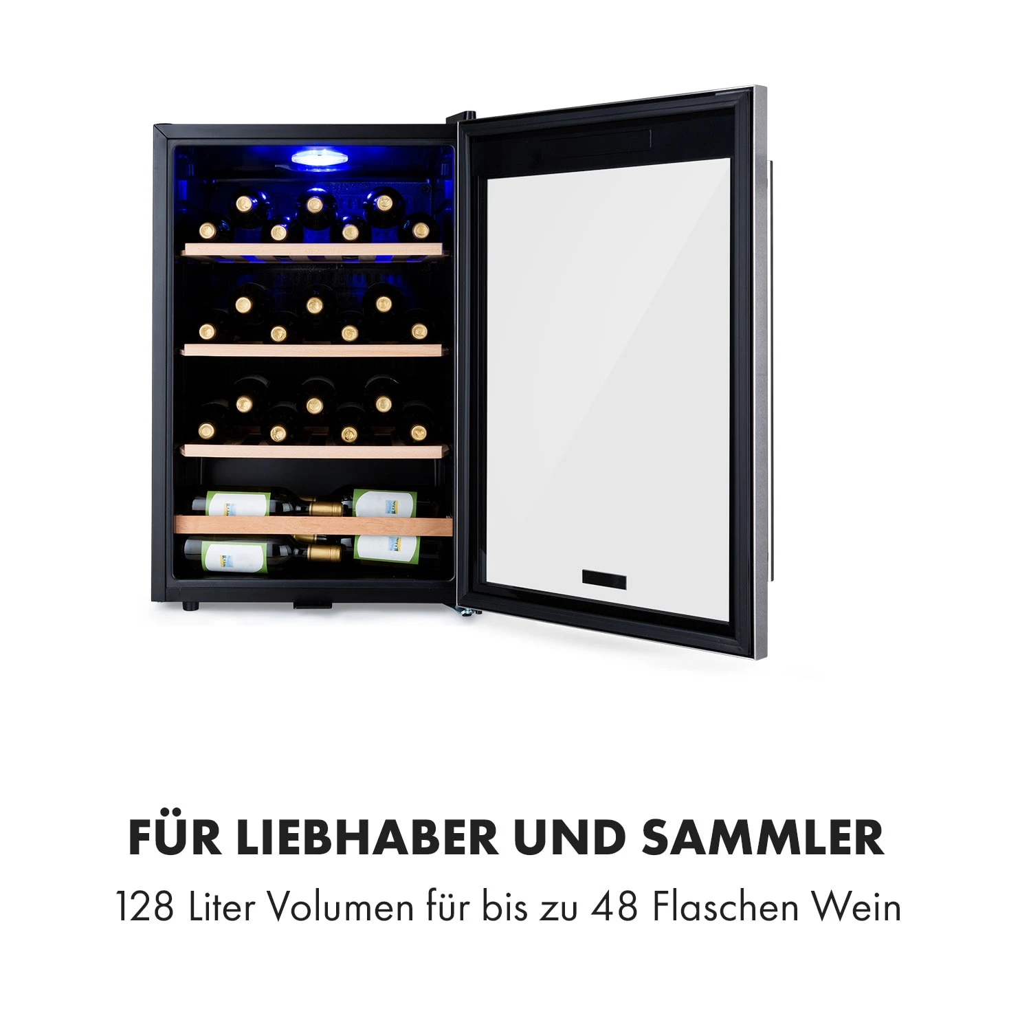 Vinamour 48 Uno Weinkühlschrank 128l 48Fl 3 Einschübe 4-18°C 5 Vinamour 48 Uno Weinkühlschrank 128l 48Fl 3 Einschübe 4-18°C – Bild 5