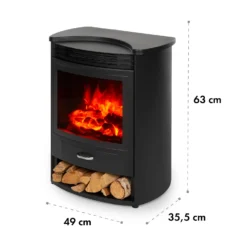 Bormio S Smart Elektrokamin 950/1900W Thermostat Wochentimer -Haushaltsgerätegeschäft 10035088 yy 0010 logo Klarstein Bormio S Smart schwarz