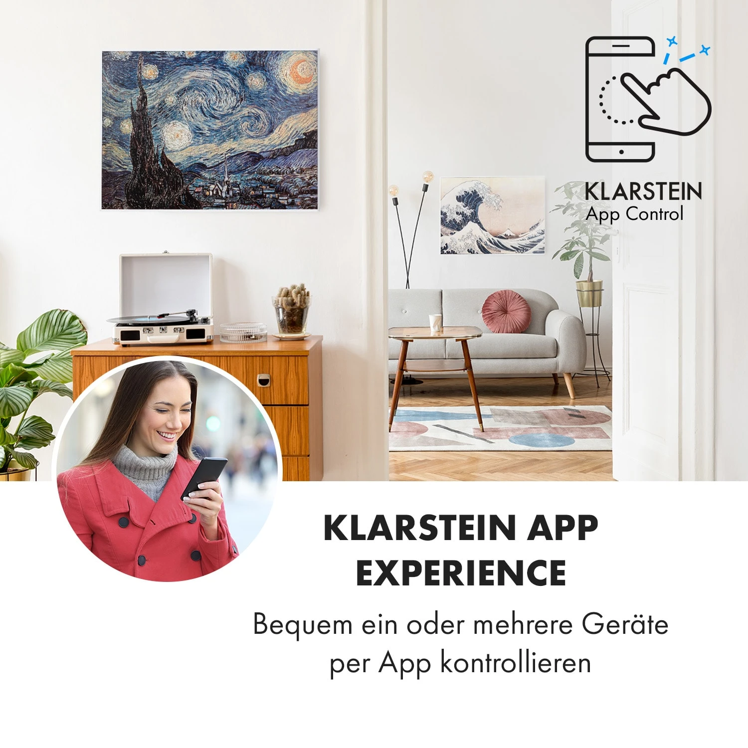 Wonderwall Air Art Smart Infrarotheizung 80x60cm 500W Wandmontage Sternennacht 2 Wonderwall Air Art Smart Infrarotheizung 80x60cm 500W Wandmontage Sternennacht – Bild 2