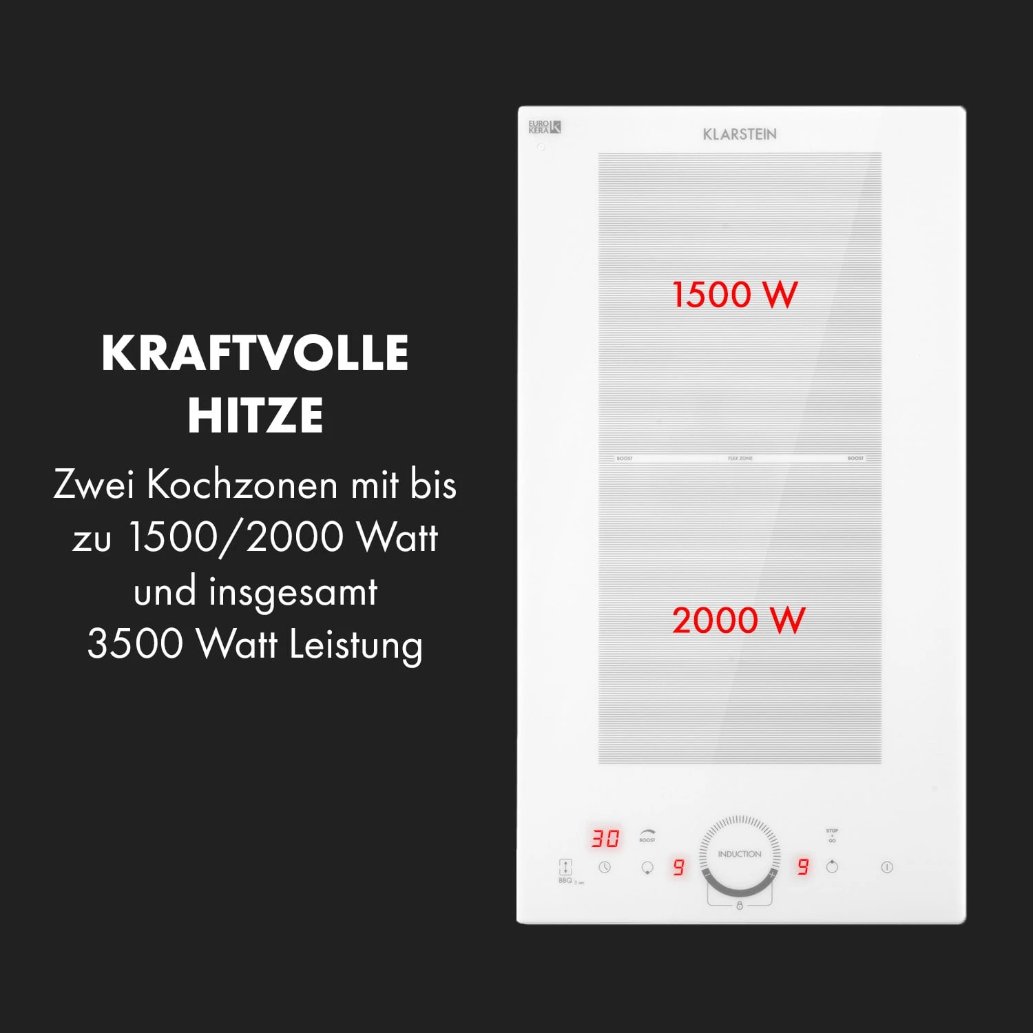 Delicatessa Slim Domino Induktionskochfeld 3500W Timer 4 Delicatessa Slim Domino Induktionskochfeld 3500W Timer – Bild 4