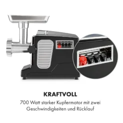 Kraftprotz Elektrischer Fleischwolf 700 W Kupfermotor Hack Wurst Kebbe Edelstahl 12 Kraftprotz Elektrischer Fleischwolf 700 W Kupfermotor Hack Wurst Kebbe Edelstahl -Haushaltsgerätegeschäft 10035233 de 0005 logo
