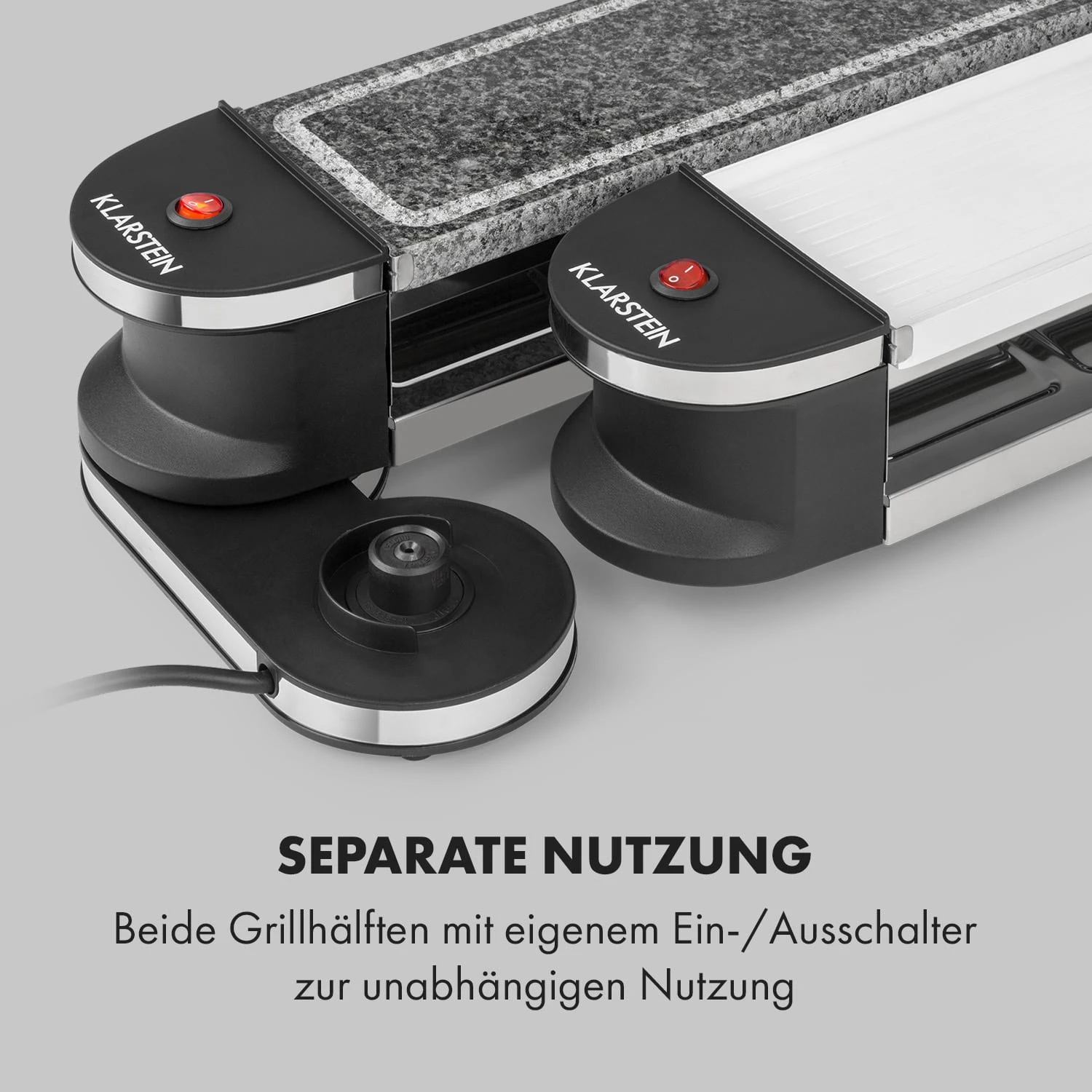 Tenderloin 50/50 Raclette-Grill 1200W 8 Personen Natursteinplatte Metallgrillplatte 5 Tenderloin 50/50 Raclette-Grill 1200W 8 Personen Natursteinplatte Metallgrillplatte – Bild 5