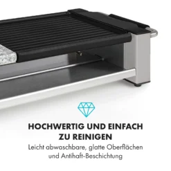 Bistecca Raclette 1200W Metall / Stein 8 Personen Kontroll-LED -Haushaltsgerätegeschäft 10035293 de 0003 logo