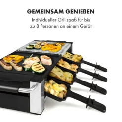 Bistecca Raclette 1200W Metall / Stein 8 Personen Kontroll-LED -Haushaltsgerätegeschäft 10035293 de 0005 logo