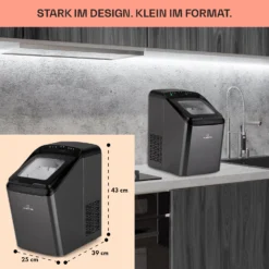 Partytime Eiswürfelmaschine Klareis 15kg/24h Edelstahl -Haushaltsgerätegeschäft 10035295 de 0006 usp