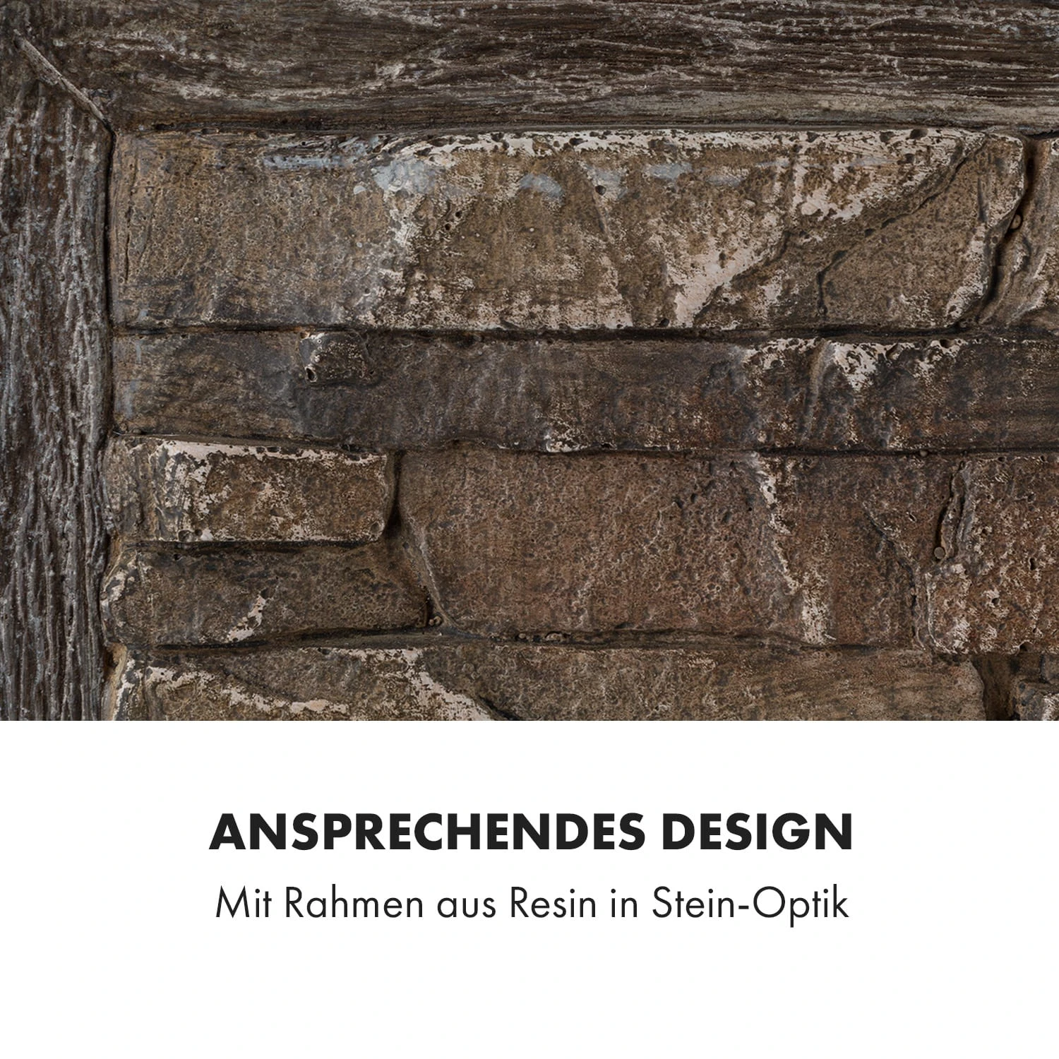 Alpbach Elektrischer Kamin 1800W 2 Heizstufen 65 Cm Stein-Optik 5 Alpbach Elektrischer Kamin 1800W 2 Heizstufen 65 Cm Stein-Optik – Bild 5