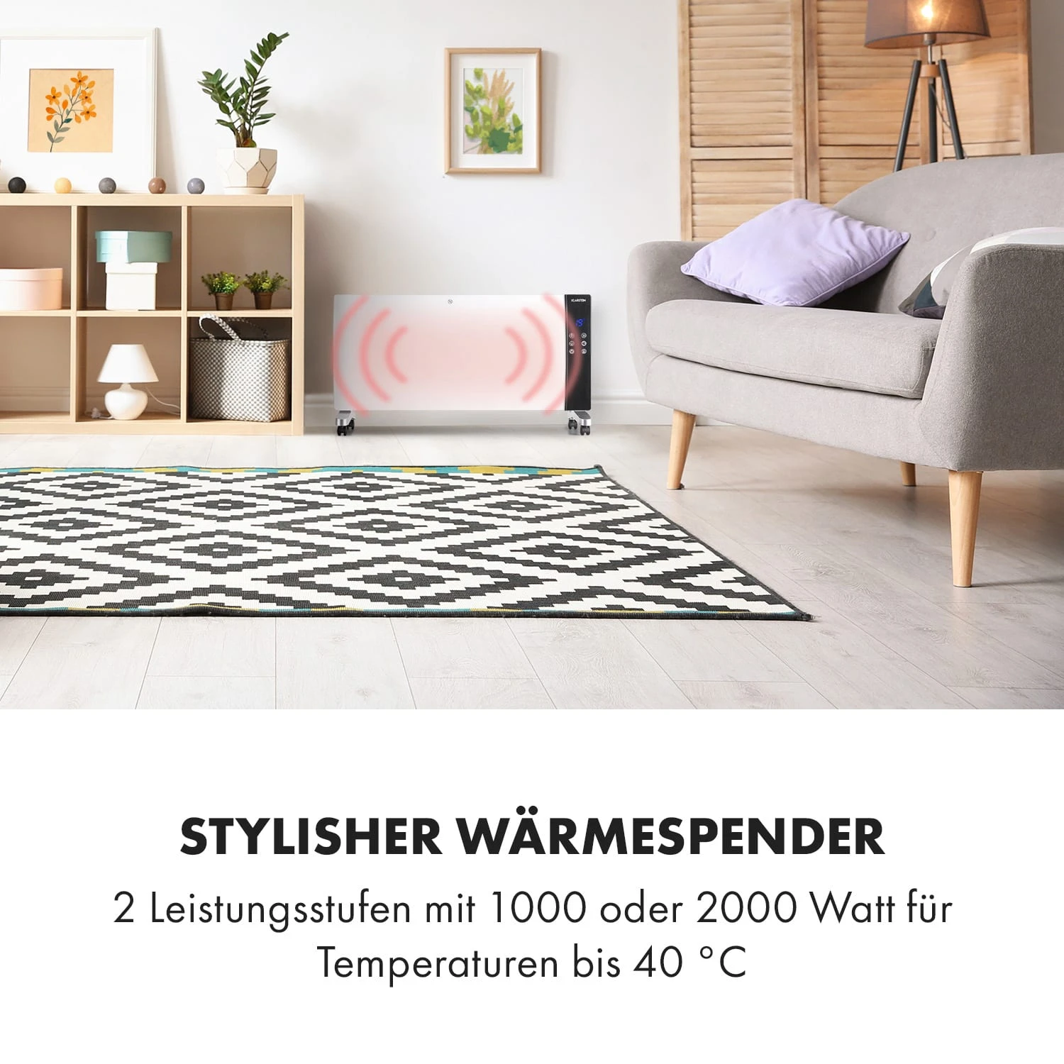 Lindholm Konvektionsheizgerät Thermostat Timer 2000W 2 Lindholm Konvektionsheizgerät Thermostat Timer 2000W – Bild 2