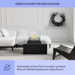 Phantasma Cubo Ethanol-Kamin Rauch- & Geruchlos Edelstahl-Brenner Sicherheitsglas -Haushaltsgerätegeschäft 10035458 de 0004 usp