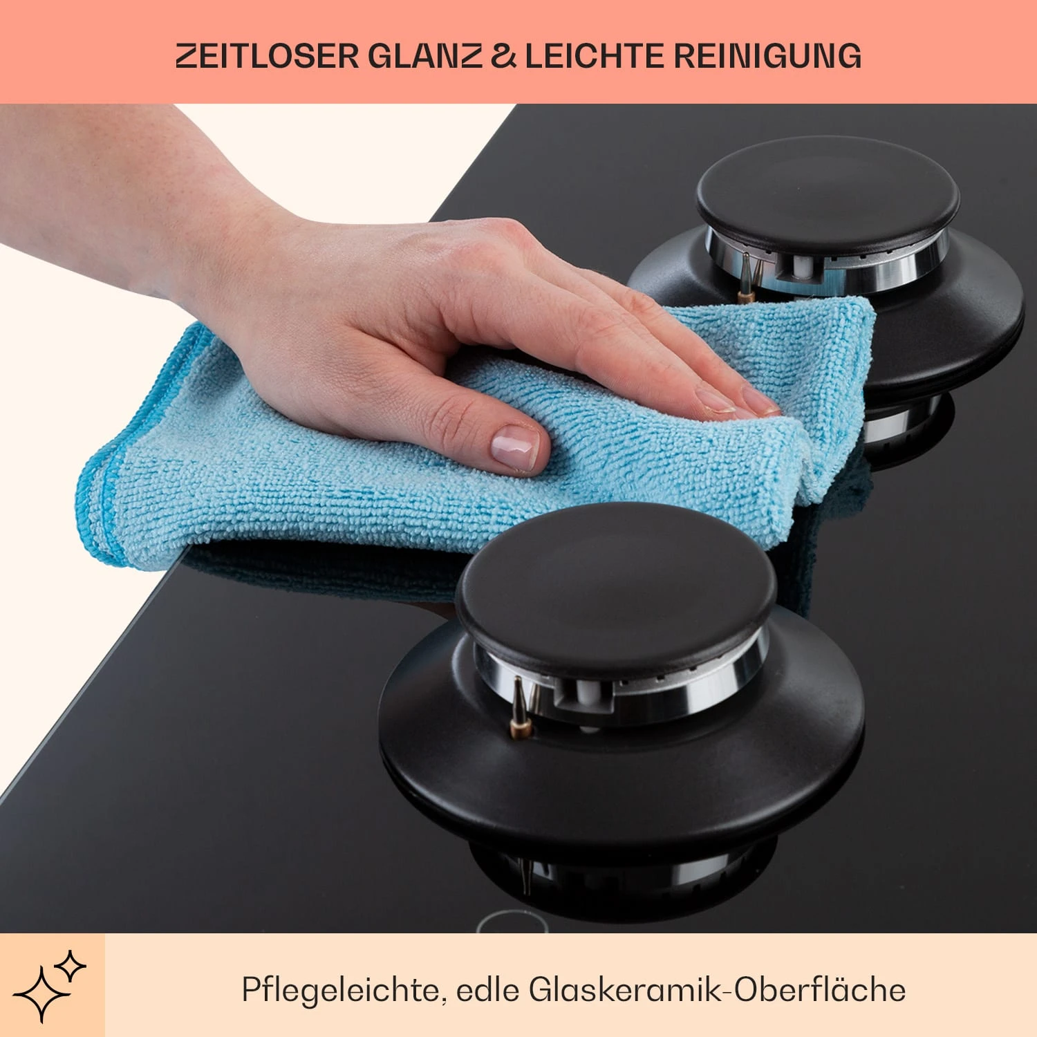 Illuminosa 5 Gaskochfeld 5-flammig Sabaf-Brenner Glaskeramik 7 Illuminosa 5 Gaskochfeld 5-flammig Sabaf-Brenner Glaskeramik – Bild 7