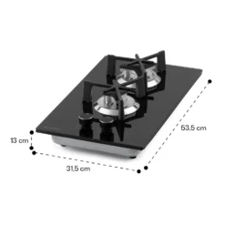 Trifecta Domino Gaskochfeld 2-flammig Triangle-Brenner Glaskeramik 17 Trifecta Domino Gaskochfeld 2-flammig Triangle-Brenner Glaskeramik -Haushaltsgerätegeschäft 10035468 yy 0011 dimensions