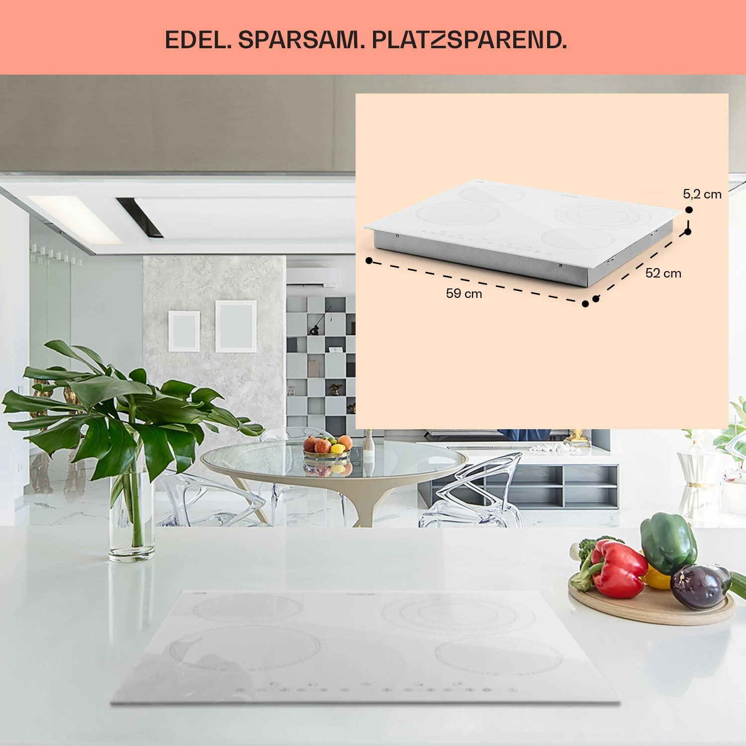 Virtuosa 4 Einbaukochfeld 4 Zonen 6500W Glaskeramik 6 Virtuosa 4 Einbaukochfeld 4 Zonen 6500W Glaskeramik – Bild 6