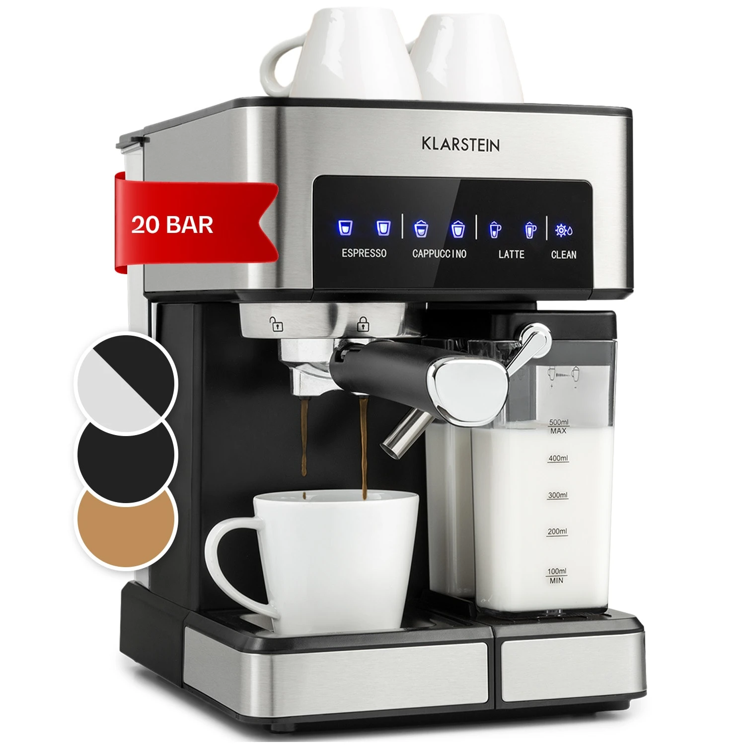 Arabica Comfort Espressomaschine 1350W 20 Bar 1,8l Touch-Bedienfeld 1 Arabica Comfort Espressomaschine 1350W 20 Bar 1,8l Touch-Bedienfeld