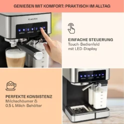 Arabica Comfort Espressomaschine 1350W 20 Bar 1,8l Touch-Bedienfeld 9 Arabica Comfort Espressomaschine 1350W 20 Bar 1,8l Touch-Bedienfeld -Haushaltsgerätegeschäft 10035655 de 0003 usp