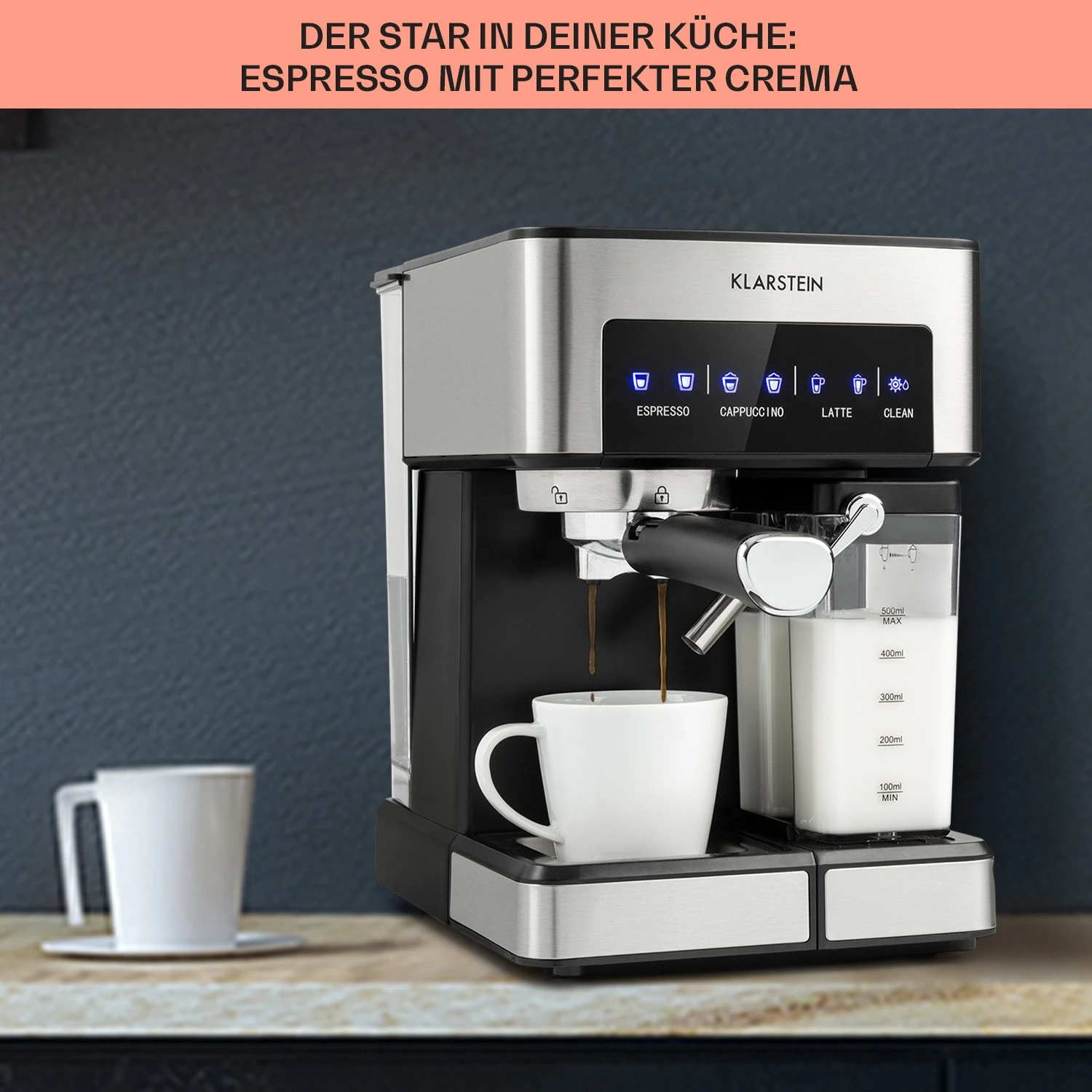 Arabica Comfort Espressomaschine 1350W 20 Bar 1,8l Touch-Bedienfeld 4 Arabica Comfort Espressomaschine 1350W 20 Bar 1,8l Touch-Bedienfeld – Bild 4
