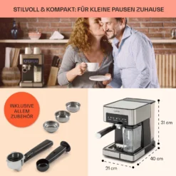 Arabica Comfort Espressomaschine 1350W 20 Bar 1,8l Touch-Bedienfeld 11 Arabica Comfort Espressomaschine 1350W 20 Bar 1,8l Touch-Bedienfeld -Haushaltsgerätegeschäft 10035655 de 0005 usp