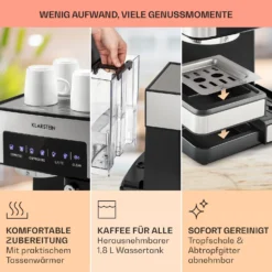 Arabica Comfort Espressomaschine 1350W 20 Bar 1,8l Touch-Bedienfeld 12 Arabica Comfort Espressomaschine 1350W 20 Bar 1,8l Touch-Bedienfeld -Haushaltsgerätegeschäft 10035655 de 0006 usp