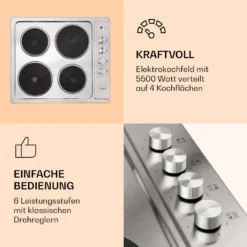 Appetito 4 Elektrokochfeld 4 Platten 6 Stufen 5500 Watt Edelstahl 9 Appetito 4 Elektrokochfeld 4 Platten 6 Stufen 5500 Watt Edelstahl -Haushaltsgerätegeschäft 10035702 de 0003 logo