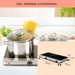 Cookbuddy Doppel-Kochfeld 2400W 5 Leistungsstufen Glaskeramik 14 Cookbuddy Doppel-Kochfeld 2400W 5 Leistungsstufen Glaskeramik -Haushaltsgerätegeschäft 10035704 de 0006 usp