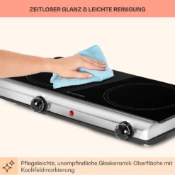 Cookbuddy Doppel-Kochfeld 2400W 5 Leistungsstufen Glaskeramik 15 Cookbuddy Doppel-Kochfeld 2400W 5 Leistungsstufen Glaskeramik -Haushaltsgerätegeschäft 10035704 de 0007 usp
