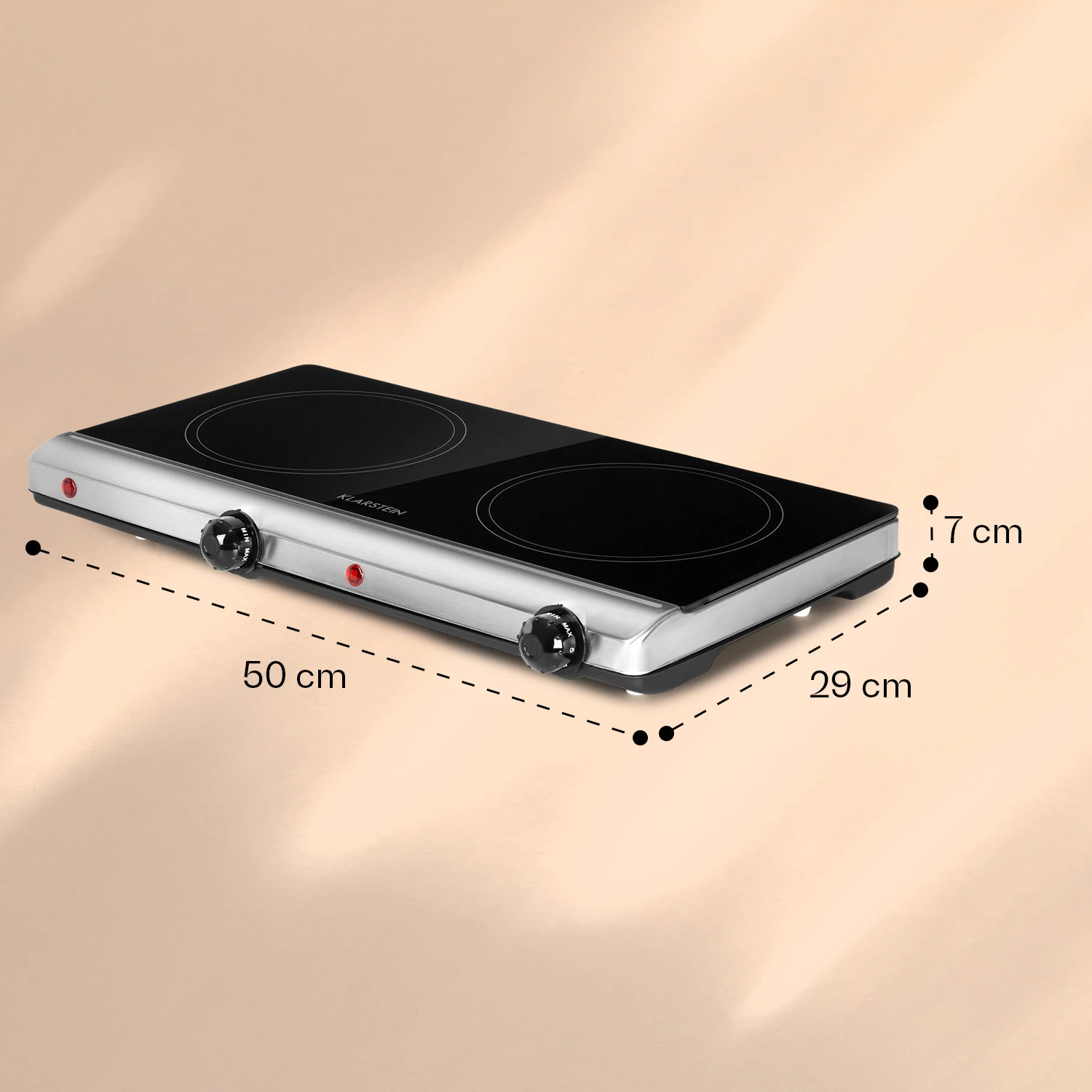 Cookbuddy Doppel-Kochfeld 2400W 5 Leistungsstufen Glaskeramik 9 Cookbuddy Doppel-Kochfeld 2400W 5 Leistungsstufen Glaskeramik – Bild 9
