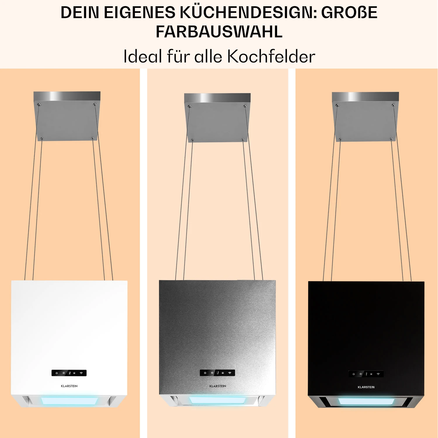 Kronleuchter Smart Inselabzugshaube 595m³/h App-Steuerung LED-Panel 7 Kronleuchter Smart Inselabzugshaube 595m³/h App-Steuerung LED-Panel – Bild 7