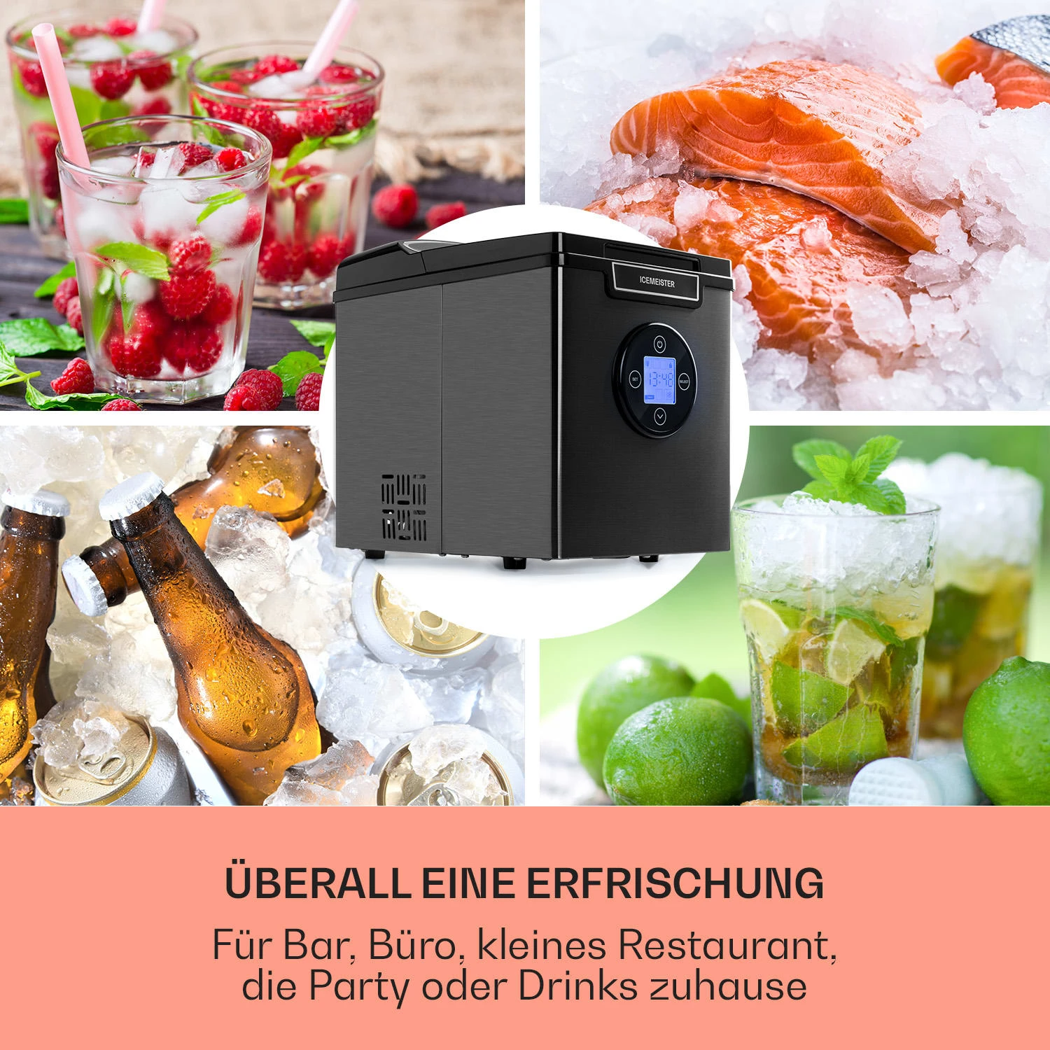 Icemeister 2G Eiswürfelmaschine 12kg/24h LC-Display Edelstahl 3 Icemeister 2G Eiswürfelmaschine 12kg/24h LC-Display Edelstahl – Bild 3