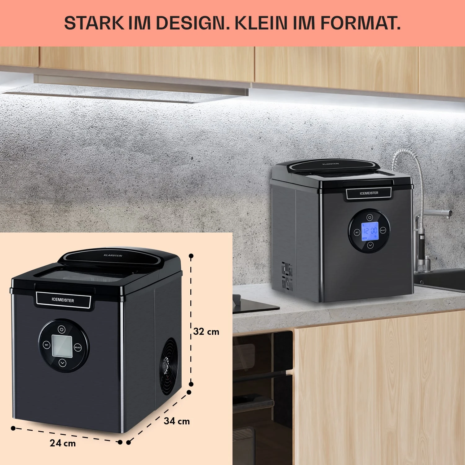 Icemeister 2G Eiswürfelmaschine 12kg/24h LC-Display Edelstahl 6 Icemeister 2G Eiswürfelmaschine 12kg/24h LC-Display Edelstahl – Bild 6