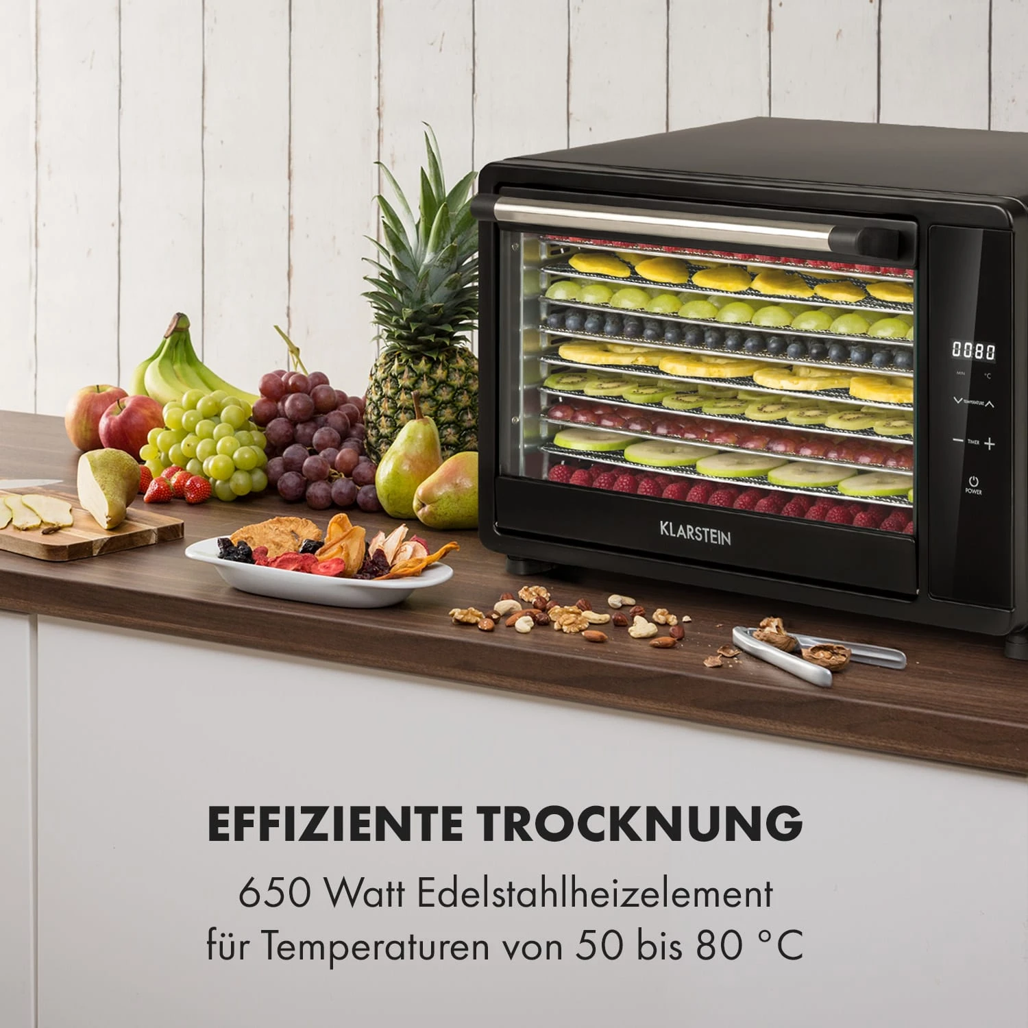 Mega Jerky Dörrautomat 650W 50-80°C LC-Touch-Display Timer 2 Mega Jerky Dörrautomat 650W 50-80°C LC-Touch-Display Timer – Bild 2