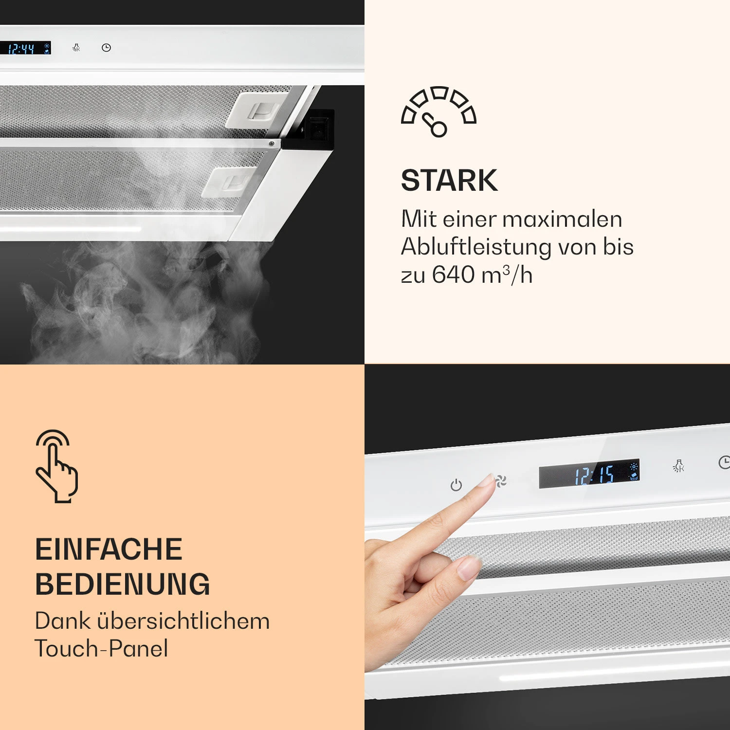 Mariana Neo 60 Flachschirmhaube 60cm 640 M³/h Abluft LED 4 Mariana Neo 60 Flachschirmhaube 60cm 640 M³/h Abluft LED – Bild 4