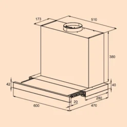Mariana Neo 60 Flachschirmhaube 60cm 640 M³/h Abluft LED 14 Mariana Neo 60 Flachschirmhaube 60cm 640 M³/h Abluft LED -Haushaltsgerätegeschäft 10035925 yy 0007 dimensions