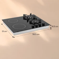 MultiChef 4 Kombi-Gaskochfeld Gas/Glaskeramik 4 Zonen 17 MultiChef 4 Kombi-Gaskochfeld Gas/Glaskeramik 4 Zonen -Haushaltsgerätegeschäft 10036337 yy 0011 dimensions