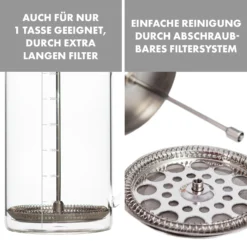 Glaswerk Ristretto French Press 0,35 Liter Borosilikatglas Edelstahl Walnussholz -Haushaltsgerätegeschäft 10036360 de 0006 logo