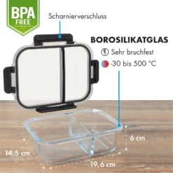Glaswerk Jardine Frischhaltedosen 3er Set 2 Kammern 1040 Ml Borosilikatglas Deckel -Haushaltsgerätegeschäft 10036376 de 0007 logo