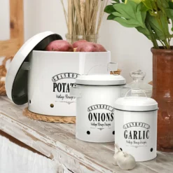 Georgia Vorratsbehälter 3er-Set Emaille-Stahlblech Vintage Rostfrei -Haushaltsgerätegeschäft 10037447 yy 0004 logo